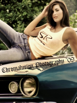 Natalie on Camaro Hood