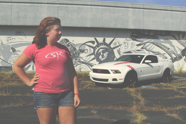 Elizabeth Marcum with her Mustang - Photos by Chromalusion Photography