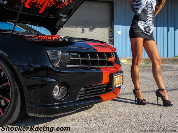 Kristen Benavides with her Magnuson Supercharged Camaro SS
