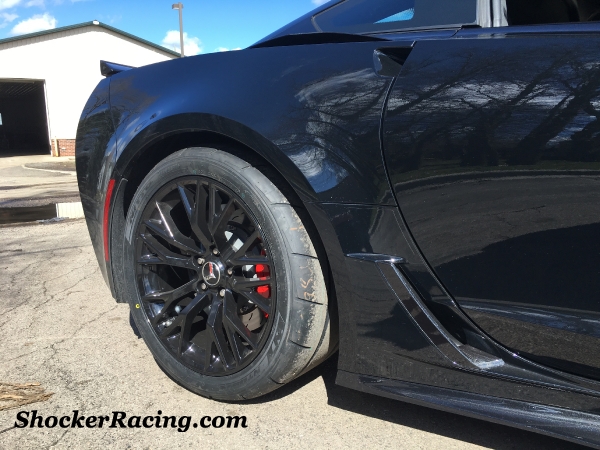 19x12 Gloss Black Wheels for C7Z06 with 345 Nitto NT05R Drag Radials