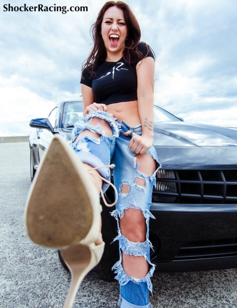 Bex Russ with a Lotus Exige and a Camaro with photos by Dave Warner_5