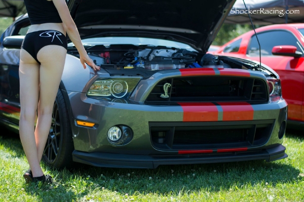 Sam Potter with her 2014 Shelby GT500 for ShockerRacingGirls at AM2016