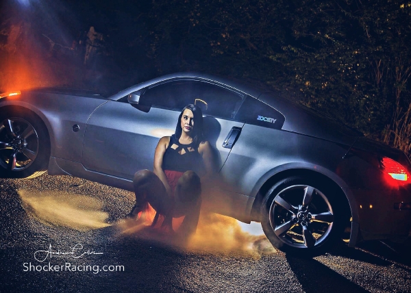 Sammie Jackson with a 350Z for ShockerRacingGirls