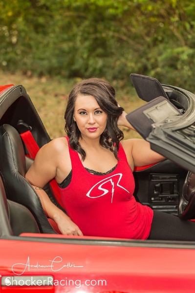 Sammie Jackson with a C4 Corvette for ShockerRacingGirls