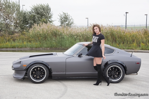 Chloe Harris with a 1976 Datsun 280Z_9