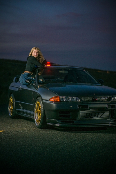 Cassidee Alderman Shoot 2 with a Skyline GTR