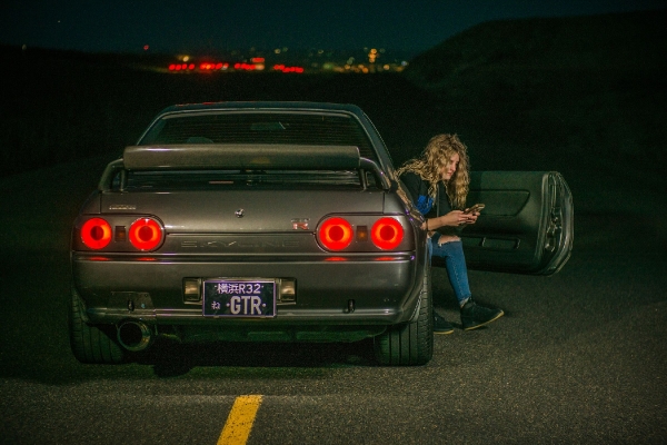 Cassidee Alderman Shoot 2 with a Skyline GTR